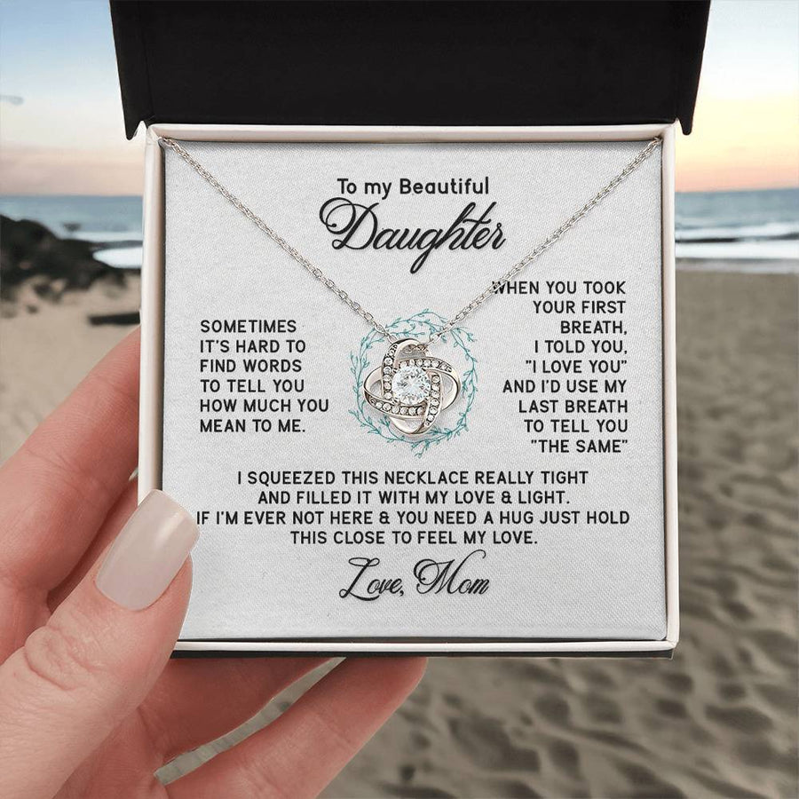 To My Daughter Necklace from Mom, I'd Use My Last Breath to Tell You "The Sam"