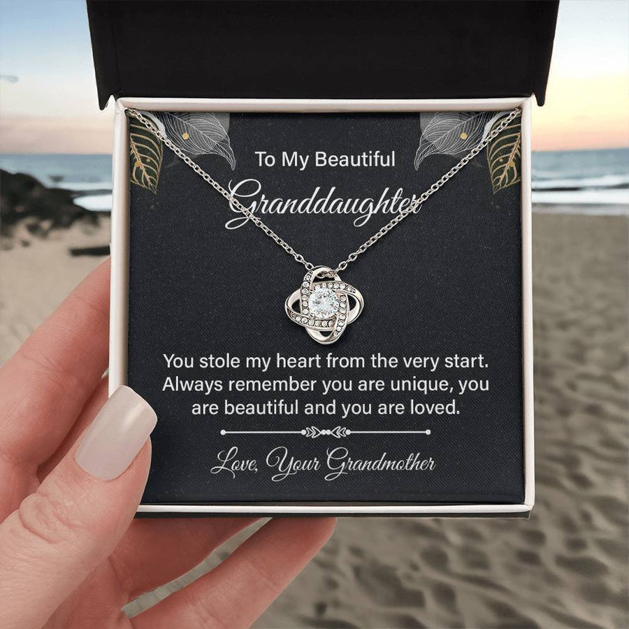 To My Granddaughter Necklace from Nana, Birthday Present for Granddaughter from Grandma