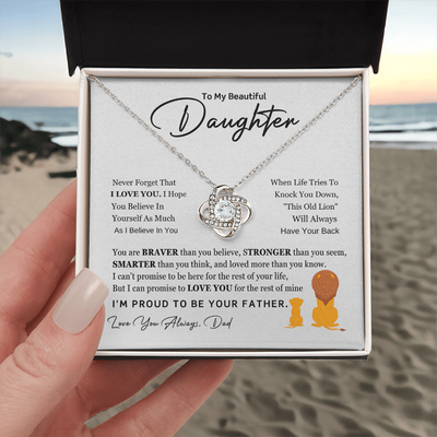 Load image into Gallery viewer, To My Daughter Necklace from Dad with Heartfelt Message, Daughter Birthday Present from Dad
