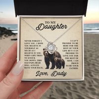 Load image into Gallery viewer, To My Daughter Love Knot Necklace – Unbreakable Bond Jewelry Gift for Birthday or Holiday
