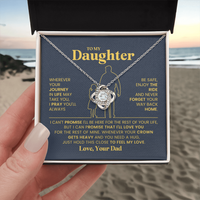 Load image into Gallery viewer, To My Daughter Necklace, Daughter Necklaces from Mom and Dad, Birthday Gifts from Mother or Father
