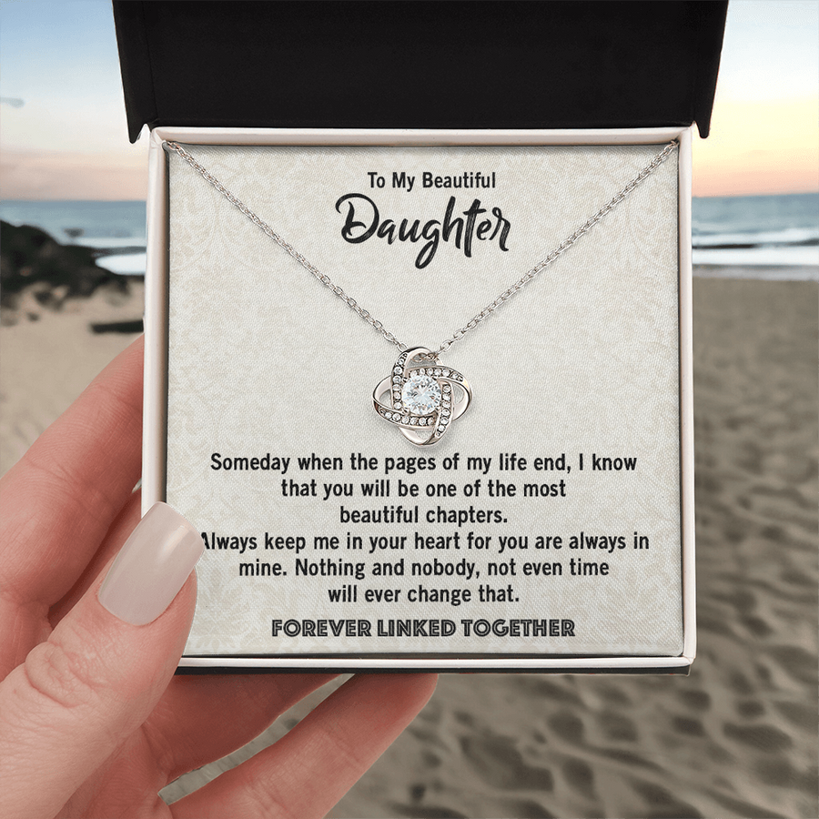 Love Knot Necklace for Daughter from Dad – Beautiful Gift for Birthday, Graduation, or Wedding Day