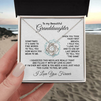 Load image into Gallery viewer, To My Granddaughter Necklace, Sometimes It&amp;#39;s Hard to Find Words to Tell You How Much You Mean to Me
