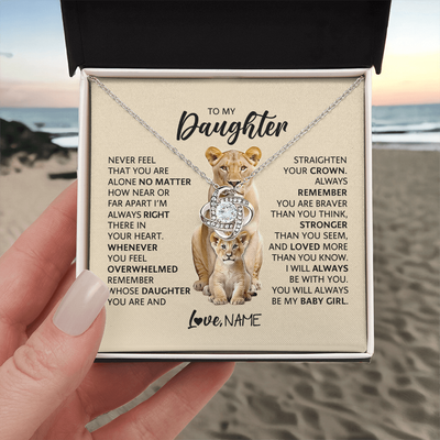 Load image into Gallery viewer, To My Daughter Never Feel That You Are Alone No Matter How near or Far Apart I&amp;#39;m Always Right There
