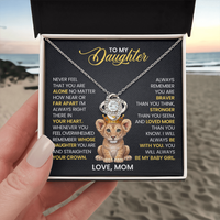 Load image into Gallery viewer, To My Daughter Necklace, Never Feel That You Are Alone, I&#39;m Always Right There in Your Heart
