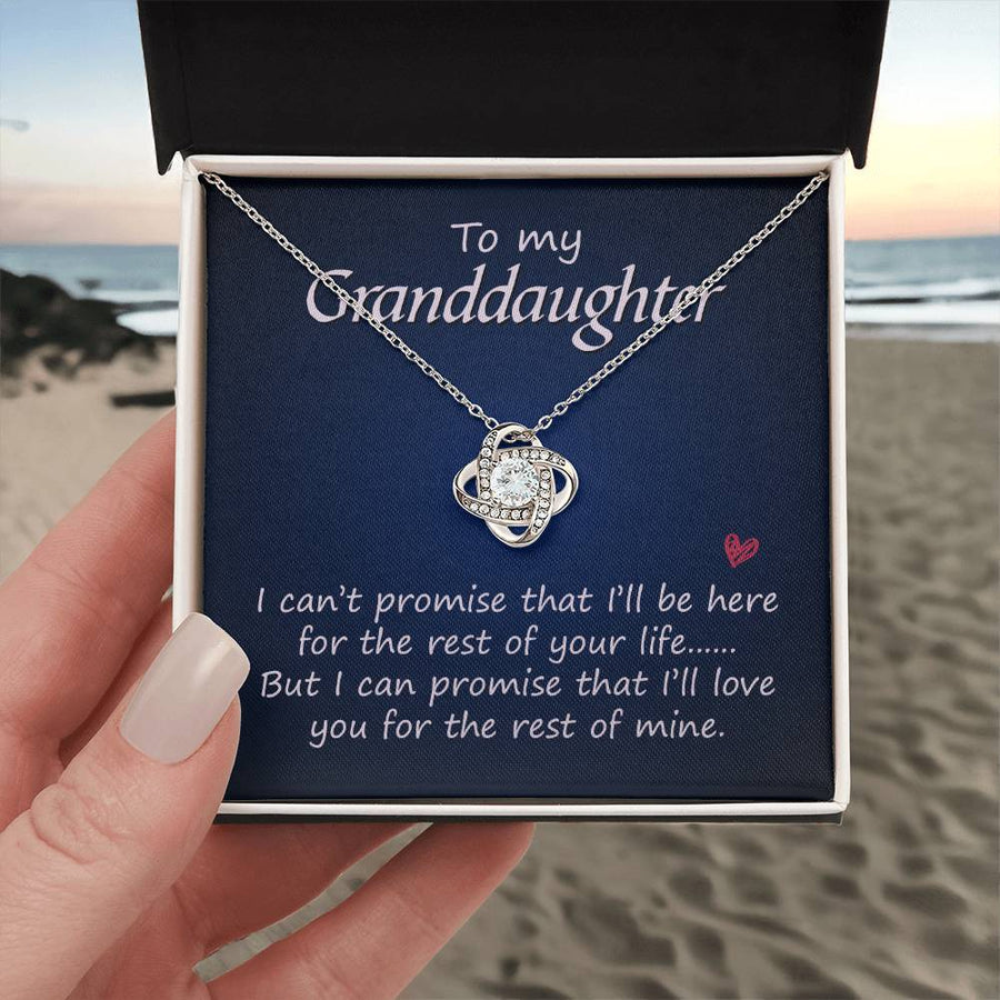 To My Granddaughter Necklace from From Grandma, Women Love Knot Necklace for Granddaughter