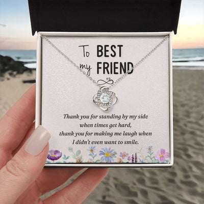 Load image into Gallery viewer, Best Friend Gifts for Birthday, Friendship Knot Necklace Silver, Meaningful Friendship Gifts
