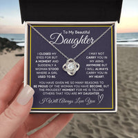 Load image into Gallery viewer, Daughter Gifts from Mom and Dad, Necklace &amp; Message Card &amp; LED Gift Box for Birthday, or Christmas
