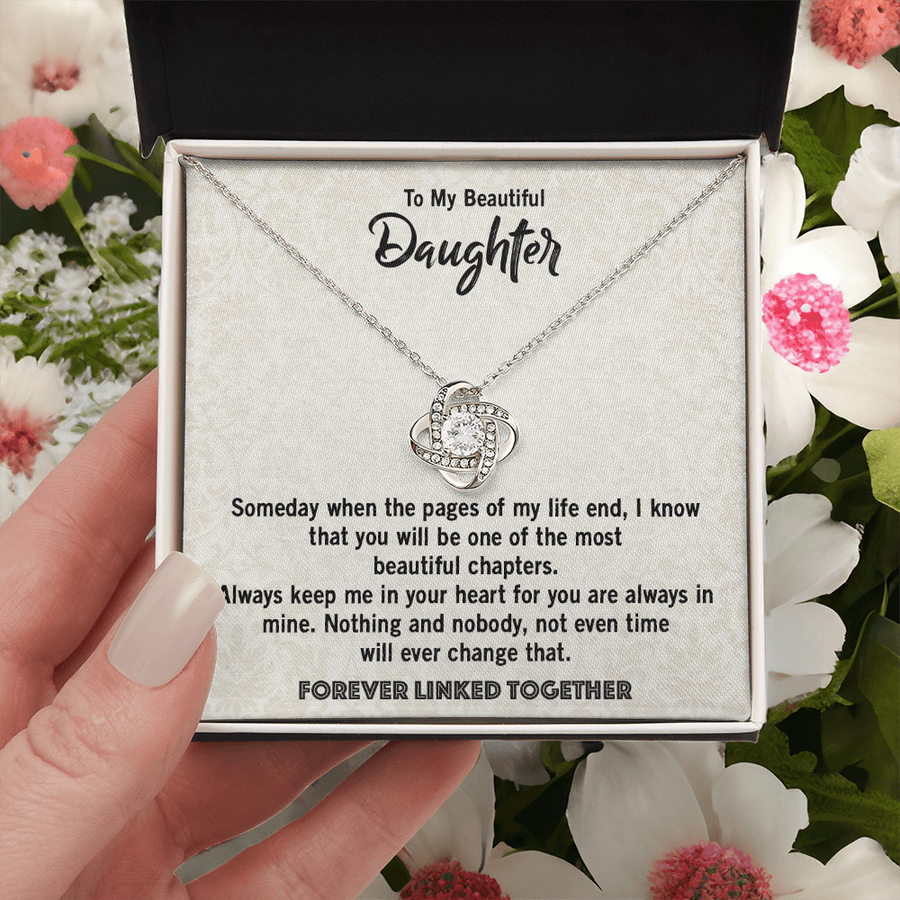 Love Knot Necklace for Daughter from Dad – Beautiful Gift for Birthday, Graduation, or Wedding Day