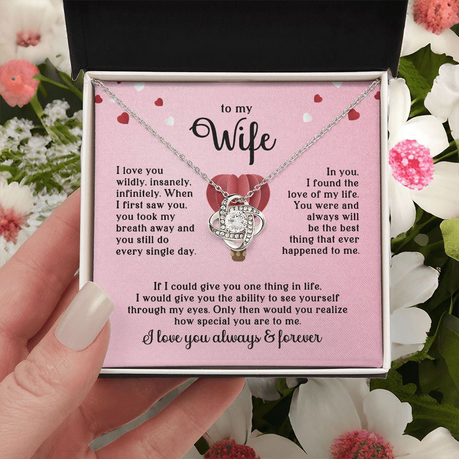 To My Wife Necklace, When I First Saw You, You Took My Breath Away and You Still Do Every Single Day