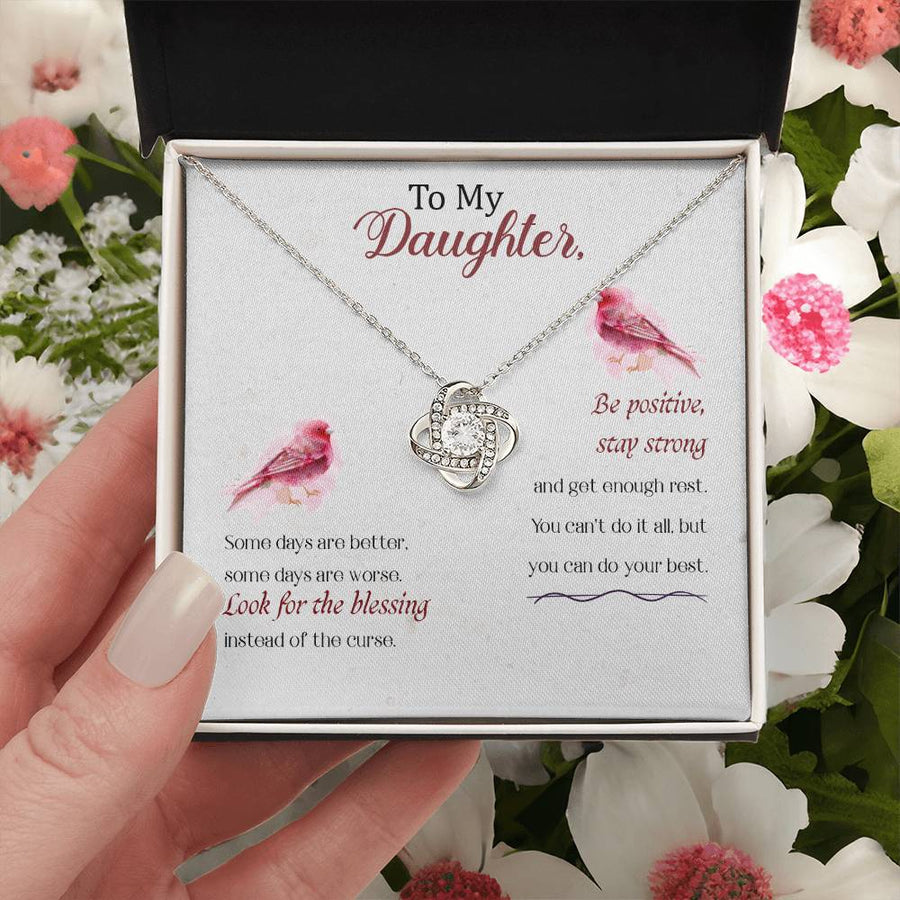 Sentimental Gifts for Daughter from Mom, Meaningful Necklace for Daughter, Be Positive Stay Strong