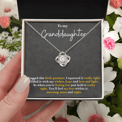 Load image into Gallery viewer, To My Granddaughter Love Knot Necklace Perfect Birthday Christmas Gifts from Grandma Grandpa
