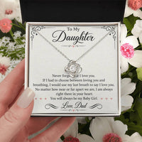 Load image into Gallery viewer, To My Daughter Love Knot Necklace from Dad - Always My Baby Girl
