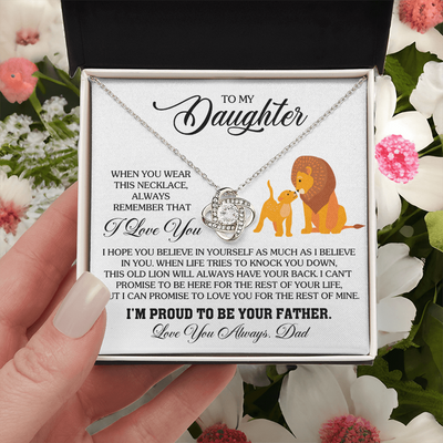 Load image into Gallery viewer, To My Daughter Necklace from Dad, Birthday Gifts for Daughter, I&amp;#39;m Proud to Be Your Father
