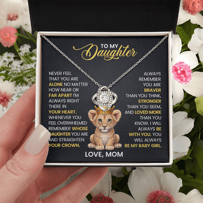 Load image into Gallery viewer, To My Daughter Necklace, Never Feel That You Are Alone, I&amp;#39;m Always Right There in Your Heart
