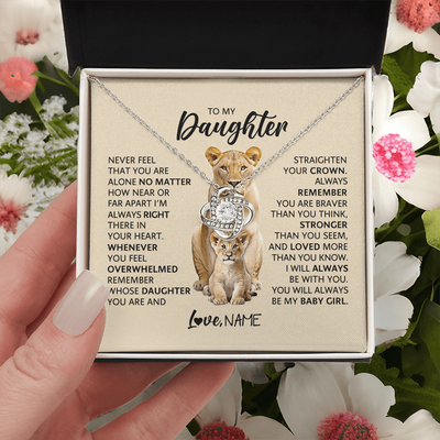 Load image into Gallery viewer, To My Daughter Never Feel That You Are Alone No Matter How near or Far Apart I&amp;#39;m Always Right There
