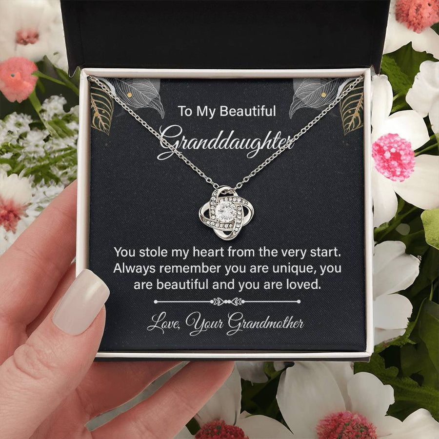 To My Granddaughter Necklace from Nana, Birthday Present for Granddaughter from Grandma
