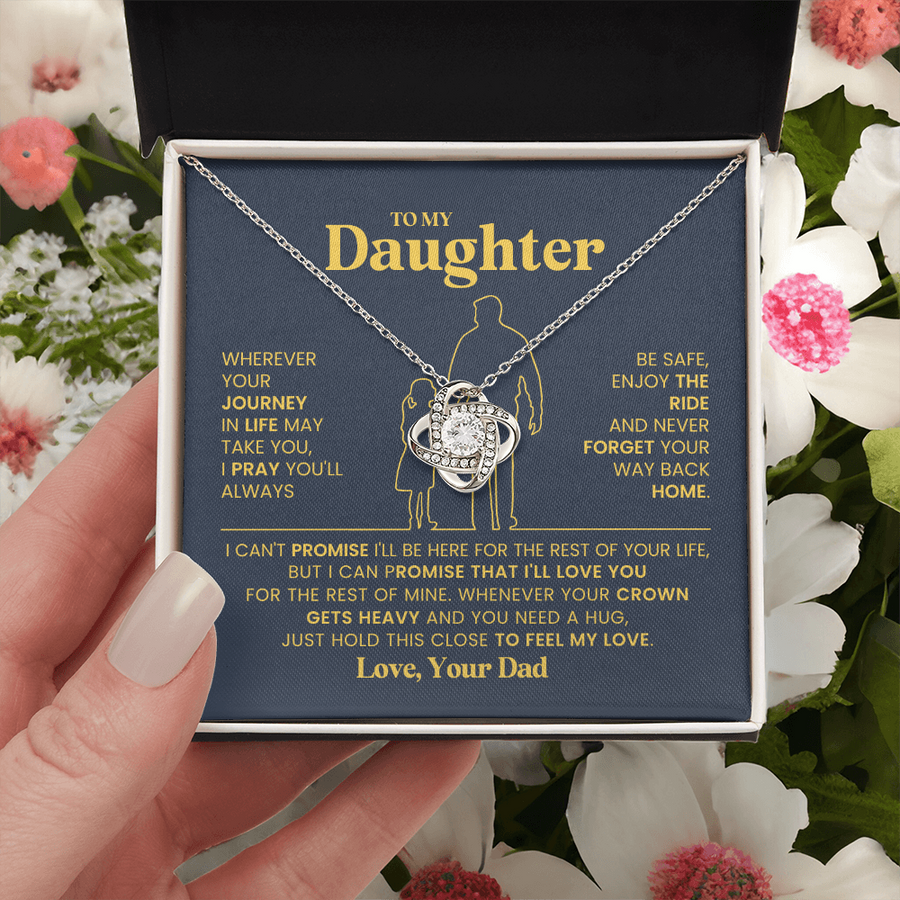 To My Daughter Necklace, Daughter Necklaces from Mom and Dad, Birthday Gifts from Mother or Father