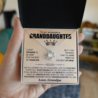 Load image into Gallery viewer, To My Granddaughter Necklace from Grandpa, Life Is a Journey Full of Challenges Just Do Your Best
