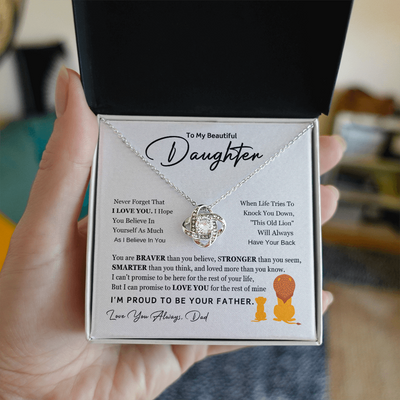 Load image into Gallery viewer, To My Daughter Necklace from Dad with Heartfelt Message, Daughter Birthday Present from Dad
