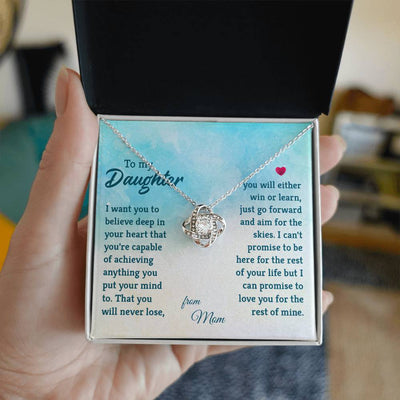Load image into Gallery viewer, To My Daughter Necklace from Mom, I Promise to Love You for the Rest of Mine
