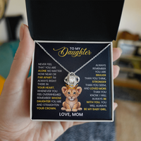 Load image into Gallery viewer, To My Daughter Necklace, Never Feel That You Are Alone, I&#39;m Always Right There in Your Heart
