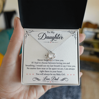 Load image into Gallery viewer, To My Daughter Love Knot Necklace from Dad - Always My Baby Girl
