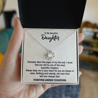 Load image into Gallery viewer, Love Knot Necklace for Daughter from Dad – Beautiful Gift for Birthday, Graduation, or Wedding Day
