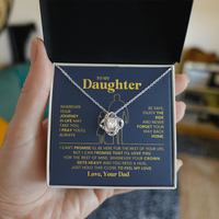 Load image into Gallery viewer, To My Daughter Necklace, Daughter Necklaces from Mom and Dad, Birthday Gifts from Mother or Father
