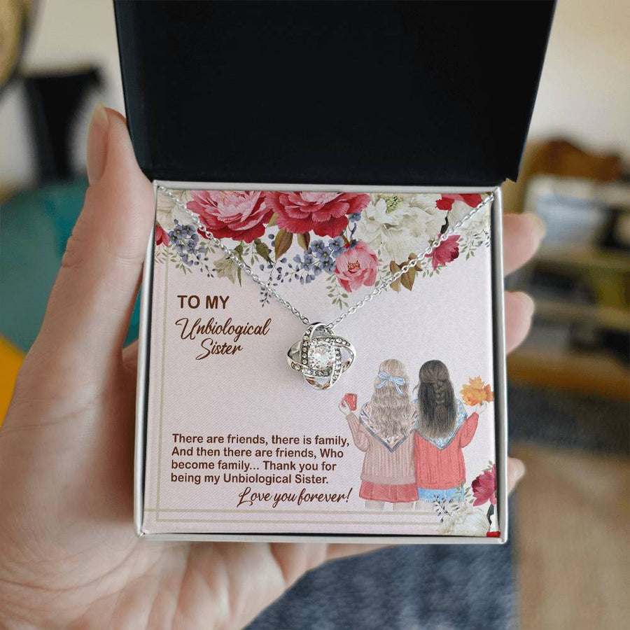 To My Unbiological Sister Necklace, Unbiological Sister Birthday Gifts
