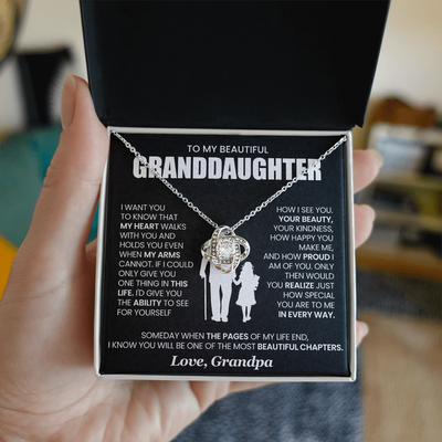 Load image into Gallery viewer, To My Granddaughter Necklace from Grandpa, Unique Birthday Gifts for Granddaughter from Grandpa
