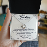 Load image into Gallery viewer, Daughter Christmas Love Knot Necklace from Dad - You Are My Greatest Gift
