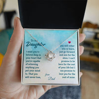 Load image into Gallery viewer, To My Daughter Necklace from Dad, I Promise to Love You for the Rest of Mine
