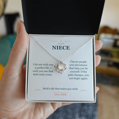 Load image into Gallery viewer, To My Niece, A Life That Feels Like Yours - Love Knot Necklace
