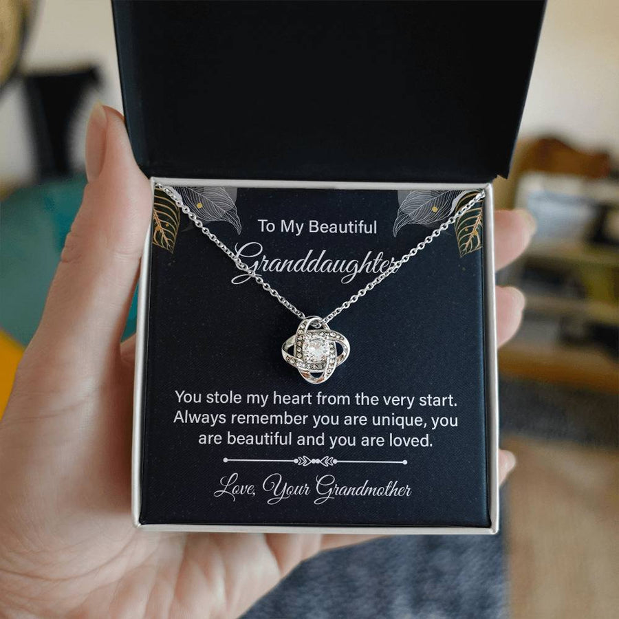 To My Granddaughter Necklace from Nana, Birthday Present for Granddaughter from Grandma