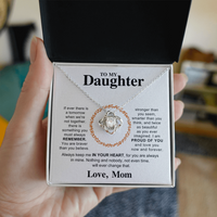 Load image into Gallery viewer, To My Daughter Necklace – Love Knot Pendant, Never Forget I Love You Gift from Dad
