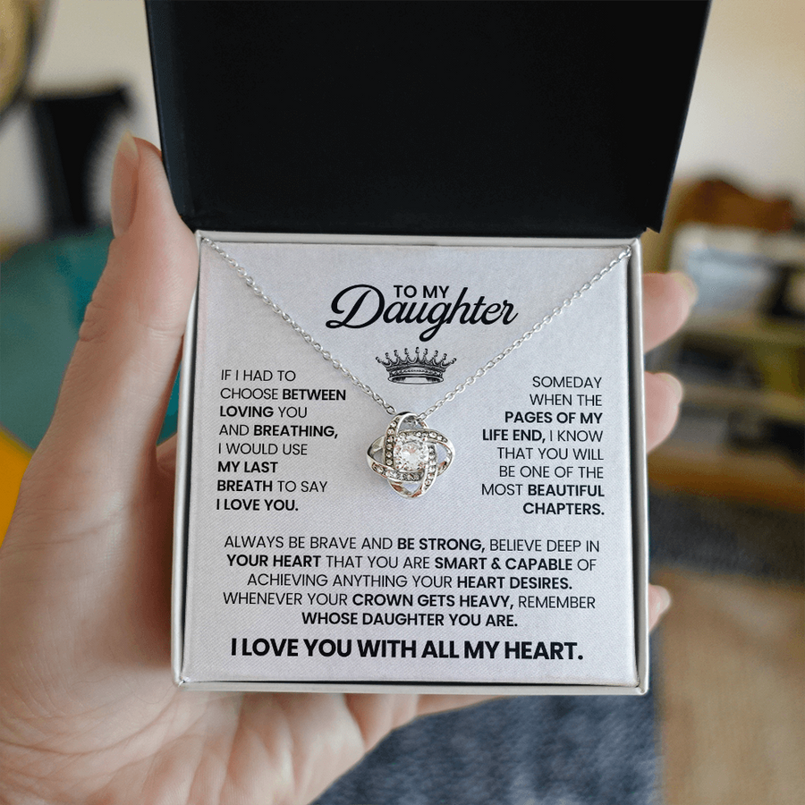 Birthday Daughter Necklace, When the Pages of My Life End You Will Be the Most Beautiful Chapters