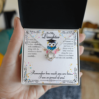 Load image into Gallery viewer, To My Beautiful Daughter Necklace from Mom – Congratulations Gift for Graduation or Birthday
