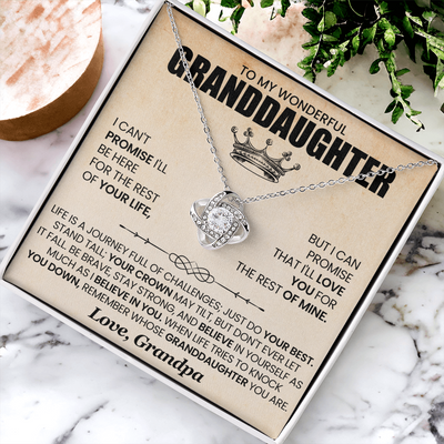 Load image into Gallery viewer, To My Granddaughter Necklace from Grandpa, Life Is a Journey Full of Challenges Just Do Your Best
