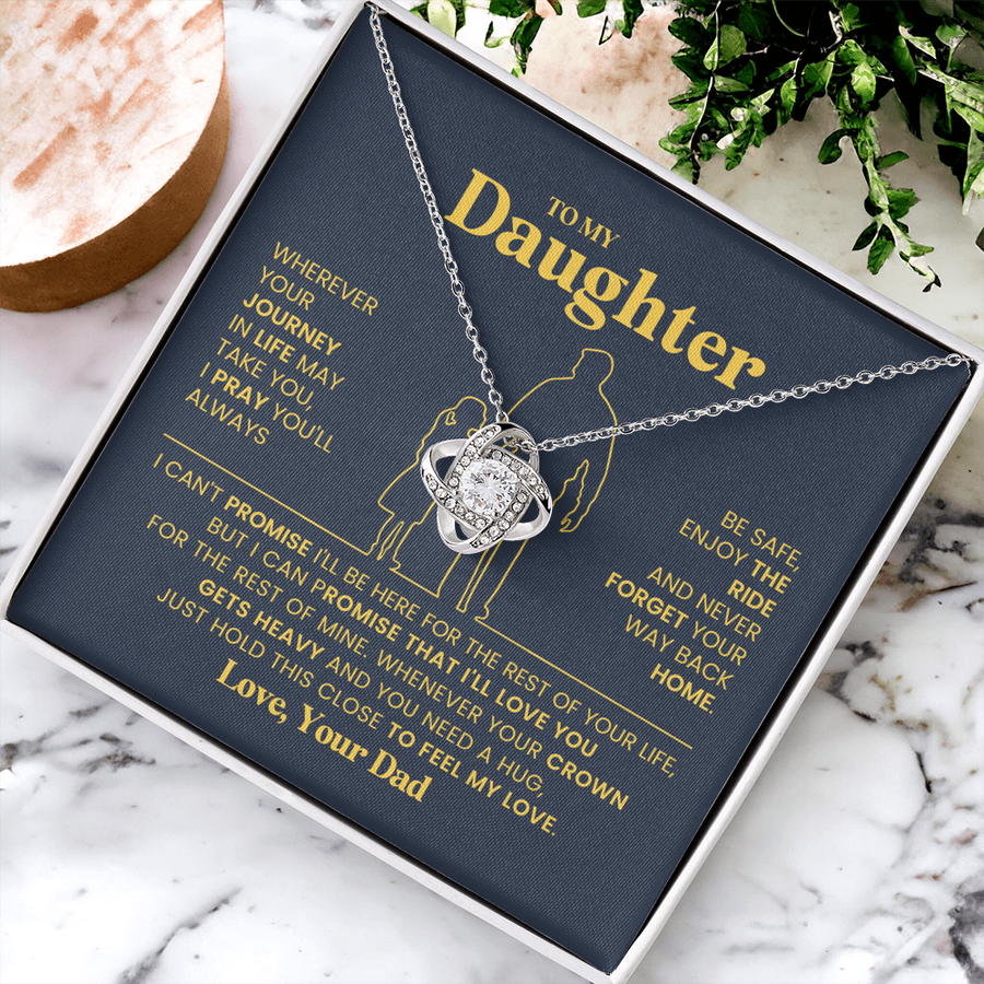 To My Daughter Necklace, Daughter Necklaces from Mom and Dad, Birthday Gifts from Mother or Father