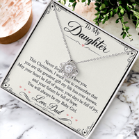 Load image into Gallery viewer, Daughter Christmas Love Knot Necklace from Dad - You Are My Greatest Gift
