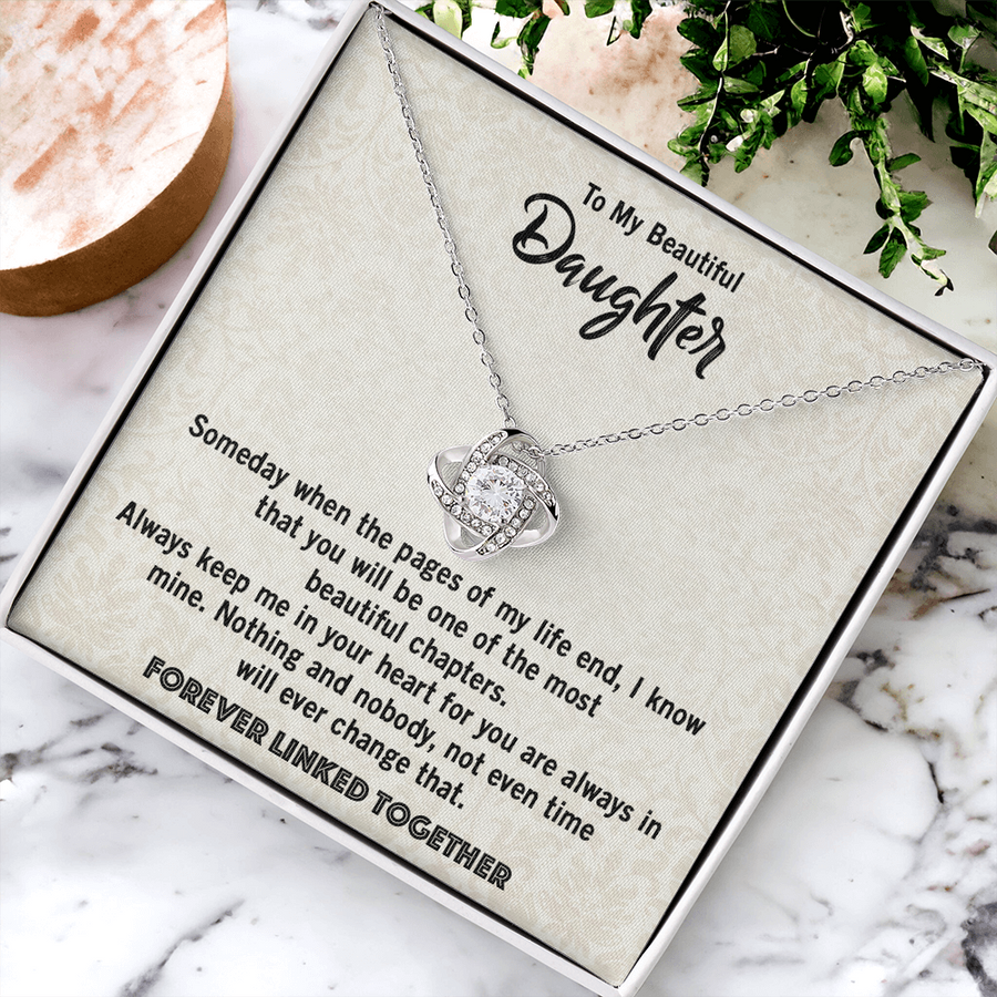 Love Knot Necklace for Daughter from Dad – Beautiful Gift for Birthday, Graduation, or Wedding Day