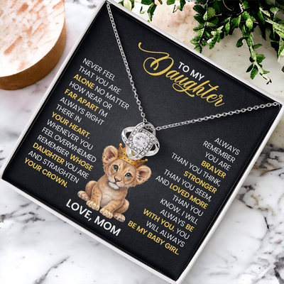 Load image into Gallery viewer, To My Daughter Necklace, Never Feel That You Are Alone, I&amp;#39;m Always Right There in Your Heart
