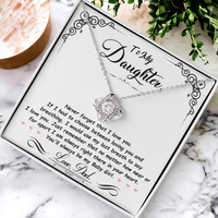 Load image into Gallery viewer, To My Daughter Necklace from Mom and Dad, Birthday, Graduation, Christmas Love Knot Necklace for Her
