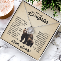 Load image into Gallery viewer, To My Daughter Love Knot Necklace – Unbreakable Bond Jewelry Gift for Birthday or Holiday
