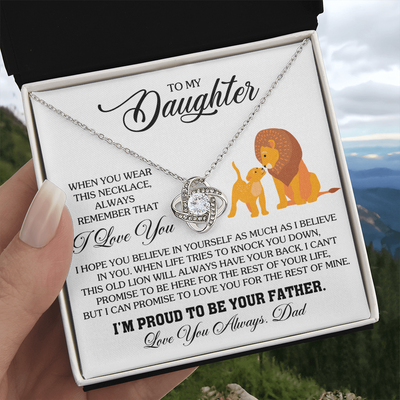 Load image into Gallery viewer, To My Daughter Necklace from Dad, Birthday Gifts for Daughter, I&amp;#39;m Proud to Be Your Father
