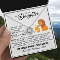 Load image into Gallery viewer, To My Daughter Necklace from Dad, Birthday Gifts for Daughter, I&#39;m Proud to Be Your Father
