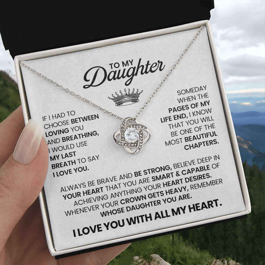 Birthday Daughter Necklace, When the Pages of My Life End You Will Be the Most Beautiful Chapters