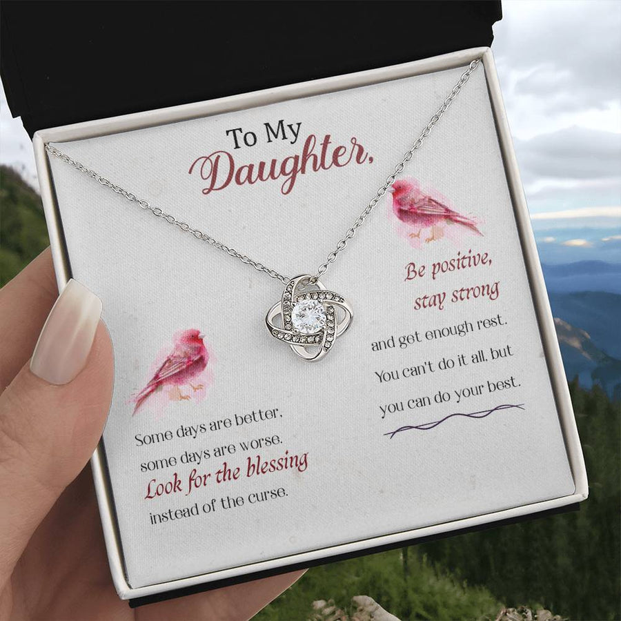 Sentimental Gifts for Daughter from Mom, Meaningful Necklace for Daughter, Be Positive Stay Strong