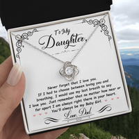 Load image into Gallery viewer, To My Daughter Necklace from Mom and Dad, Birthday, Graduation, Christmas Love Knot Necklace for Her
